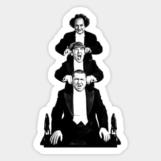 The Three Stooges - Vintage 80s // Pencil Drawing Style Sticker